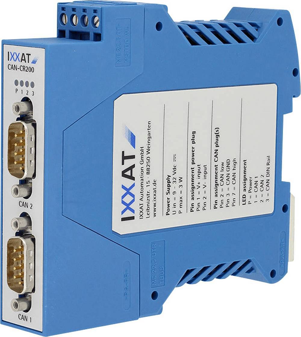 B-lager Ixxat Can Repeater Cr 200 1.01.0067.44010 Rekstrarspenna 12 V/Dc 24 V/Dc Iso