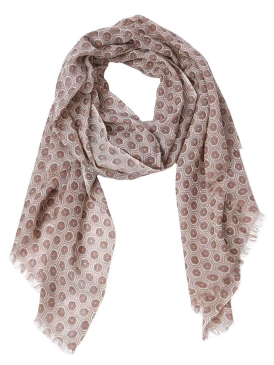 Wollschal Brianna beige/staubrosé
