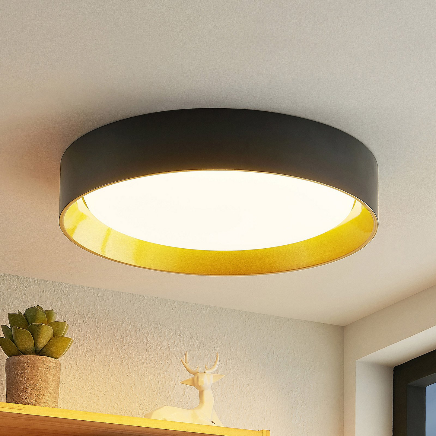 B-grade Lindby Kambia LED ceiling lamp 55 cm ceiling light living room lamp 997 