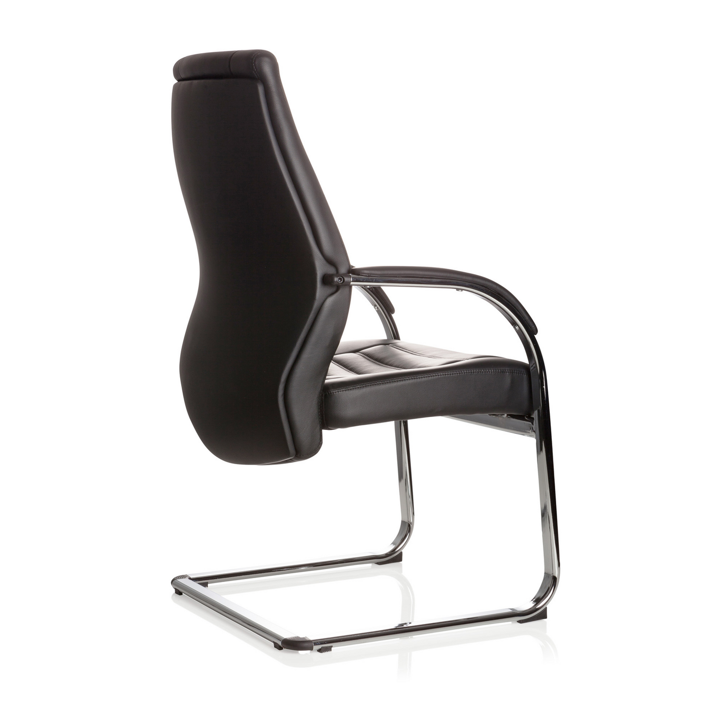 B-flokks Hjh skrifstofufundarstóll / sveifarstóll Vitoro V gervileður, svartur