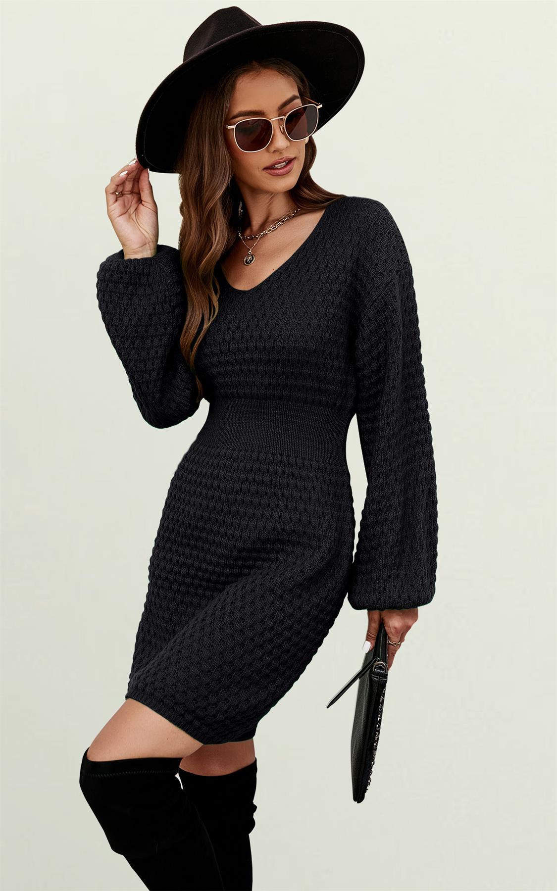 Peysukjólar í svörtu