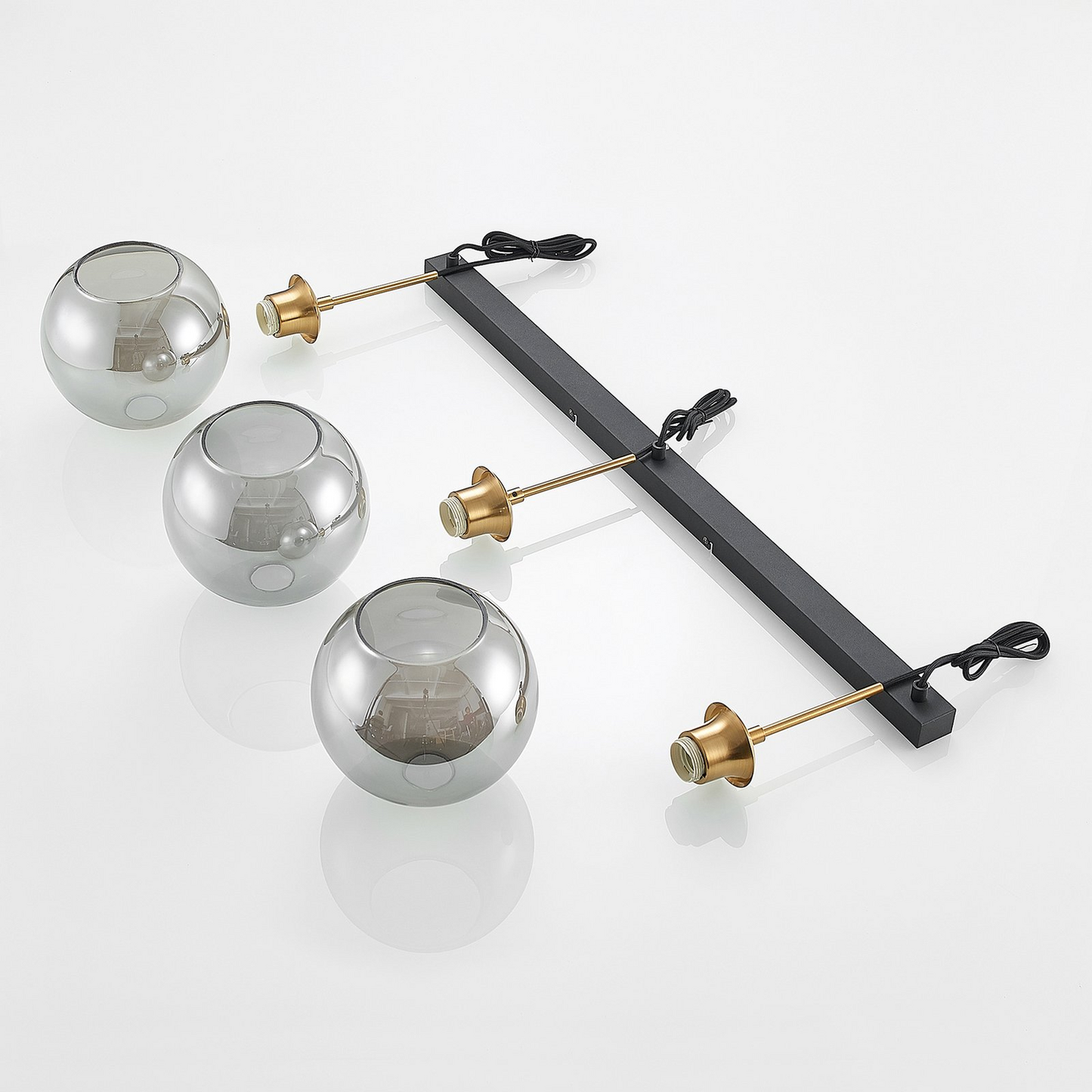 B-grade Lindby Hiwana pendant light, ceiling lamp, hanging lamp, light fixture, E27, Rauchg413 