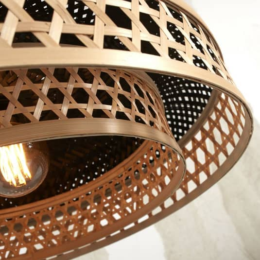 B-lager Good &amp; Mojo Ubud hengilampi hengilampi loftlampi lampi ø 60cm náttúrulegur svartur 