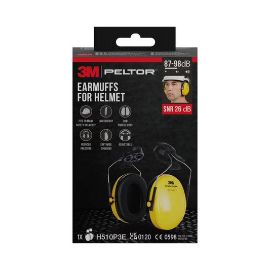 3M™ PELTOR™ Optime™ I Kapselgehörschutz für Schutzhelm H510P3E, SNR-Wert 26 dB, Gelb | Packung (1 Stück)