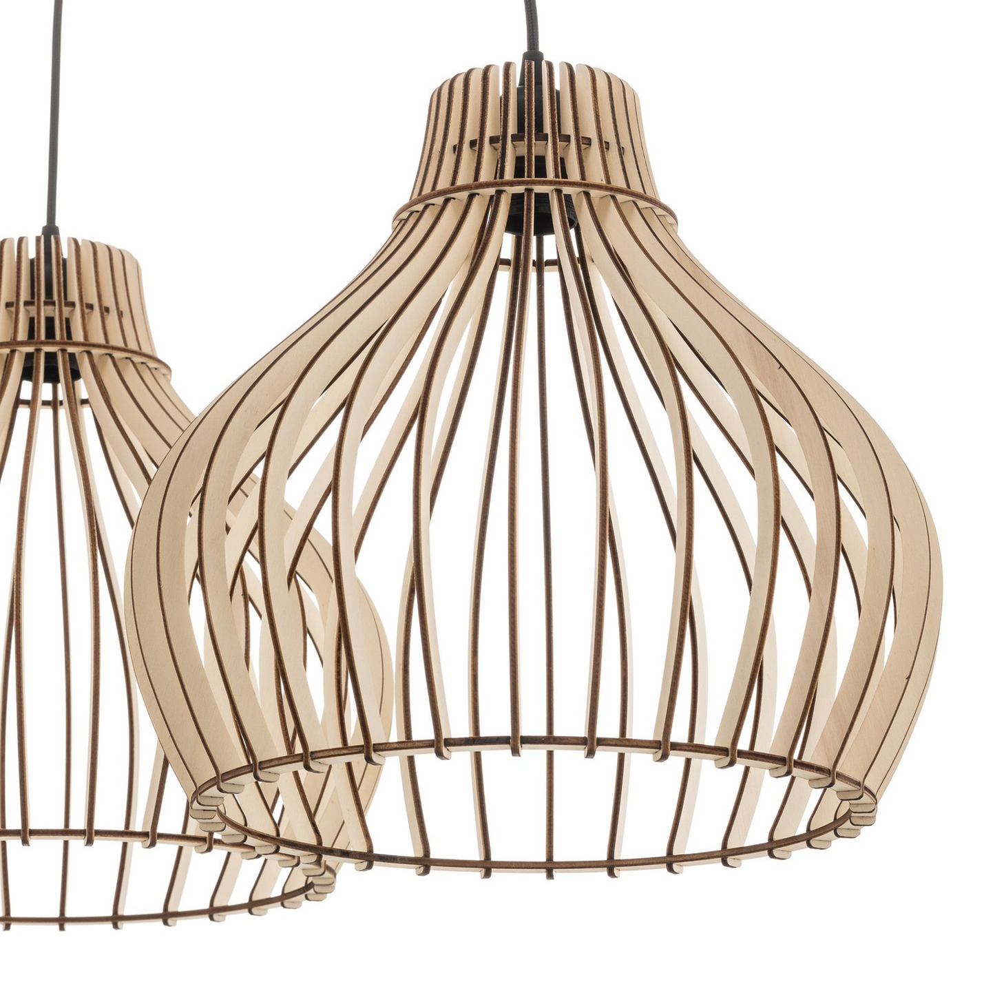 B-flokks Euluna Barrel hengilampi, loftlampi, hengilampi, E27, viðarskjár, H54 