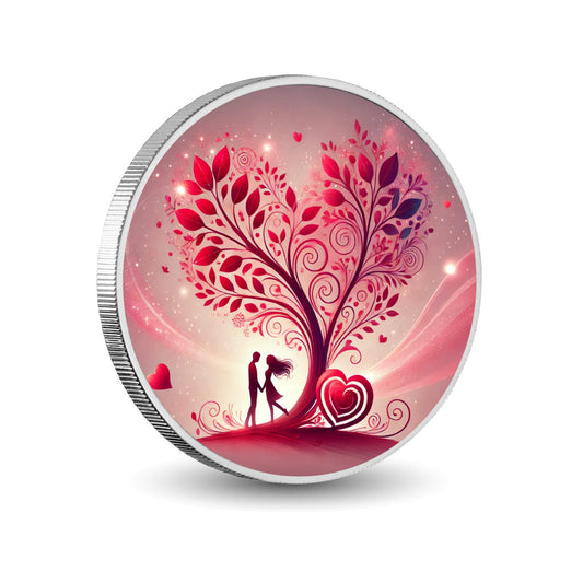 Roots of Romance 1oz Coloured Coin