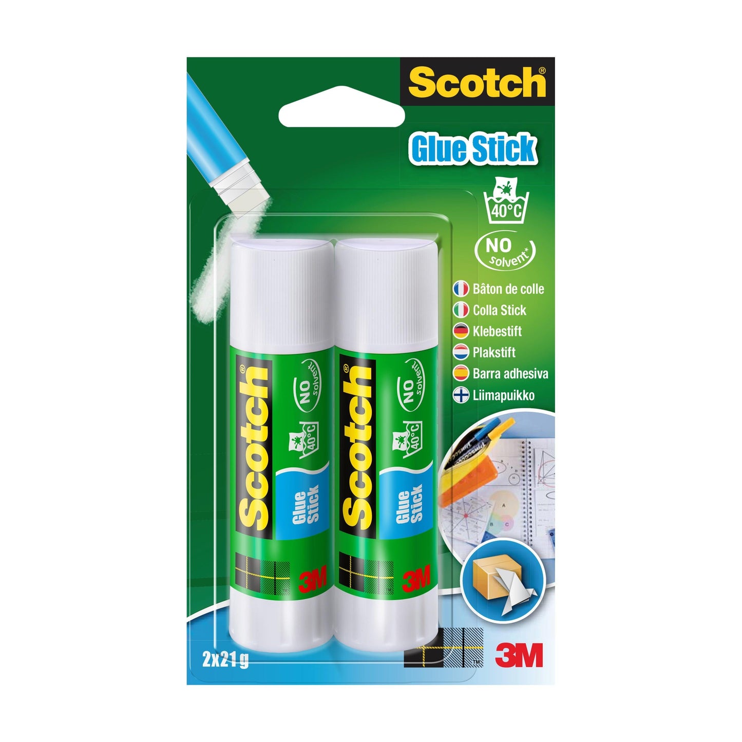 Scotch® Permanent-Klebestift, 2 Stifte, 21 g | Packung (1 Stück)