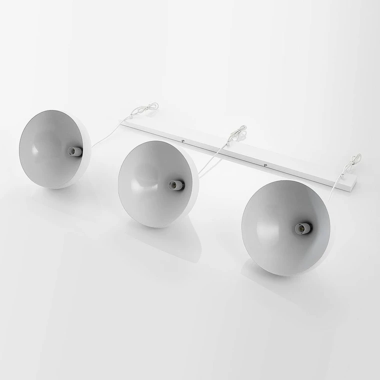 B-grade Lindby Elamira pendant light, ceiling lamp, hanging lamp, 3 bulbs, E27, white, M527 