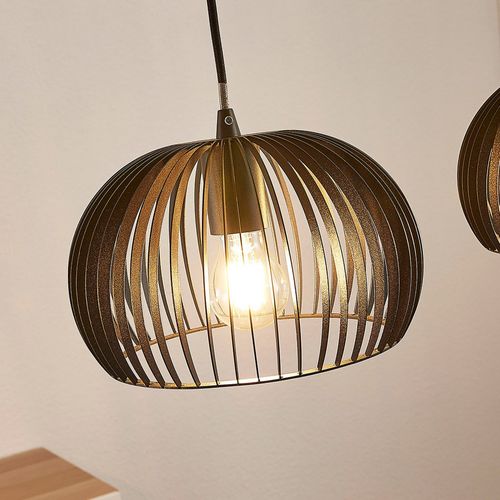 B-Ware Lindby Pendelleuchte Jusra Hängeleuchte Lampe Leuchte 3 Flg. E27 Metall Schw28