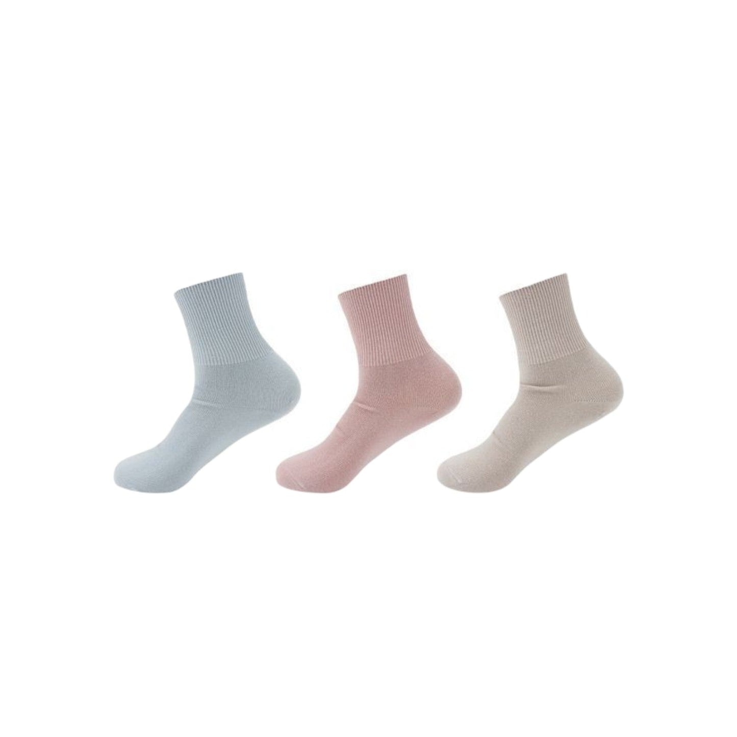 3er Pack Damen Socken Baumwolle » 3 Paar Premium Kurzsocken » Kurzschaft MED + DIA » Venenfreundlich ohne Gummibund