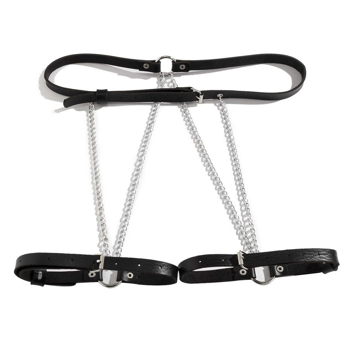 Leather Look Leg Harness