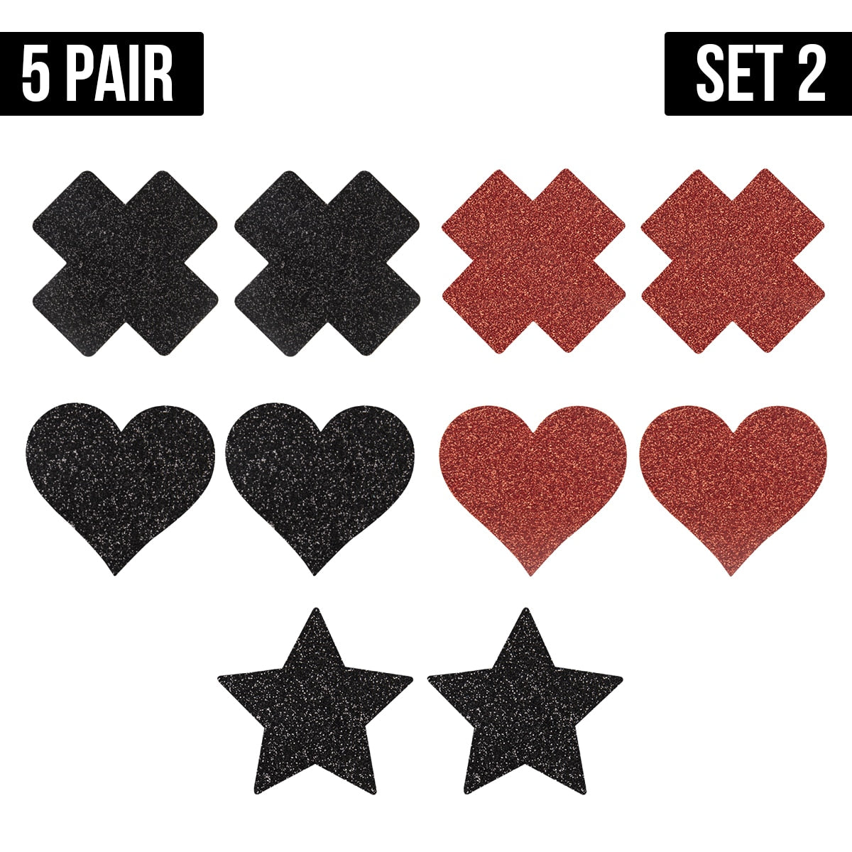 Disposable 5 Piece Nipple Sticker Set