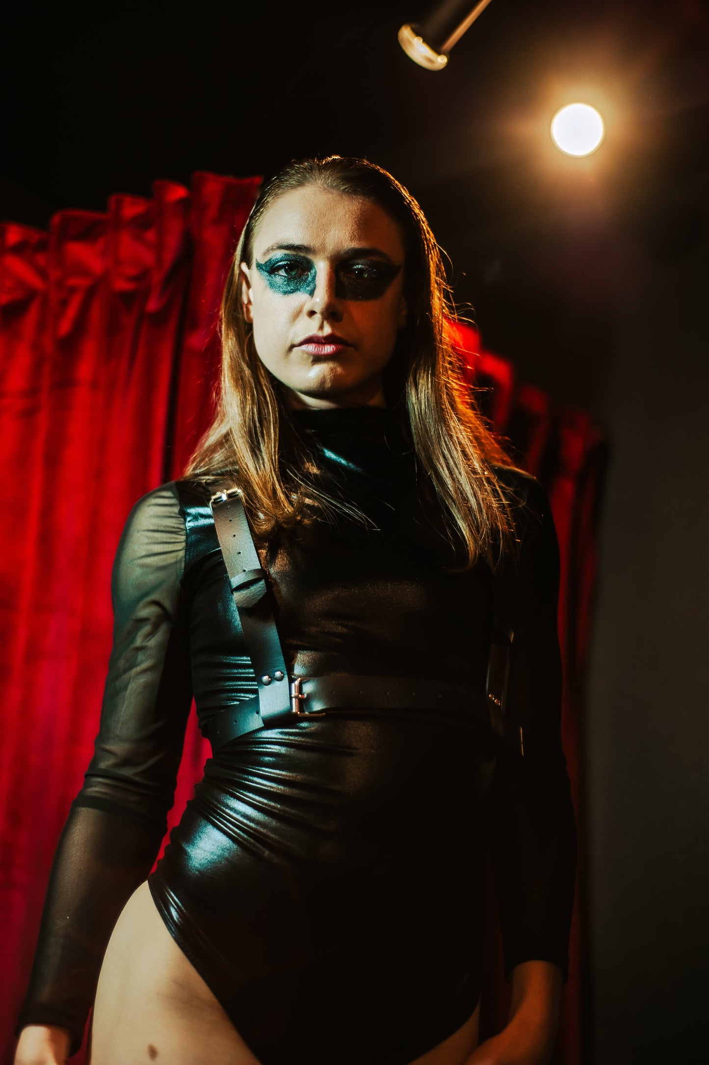 Black Mesh Long Sleeve Bodysuit