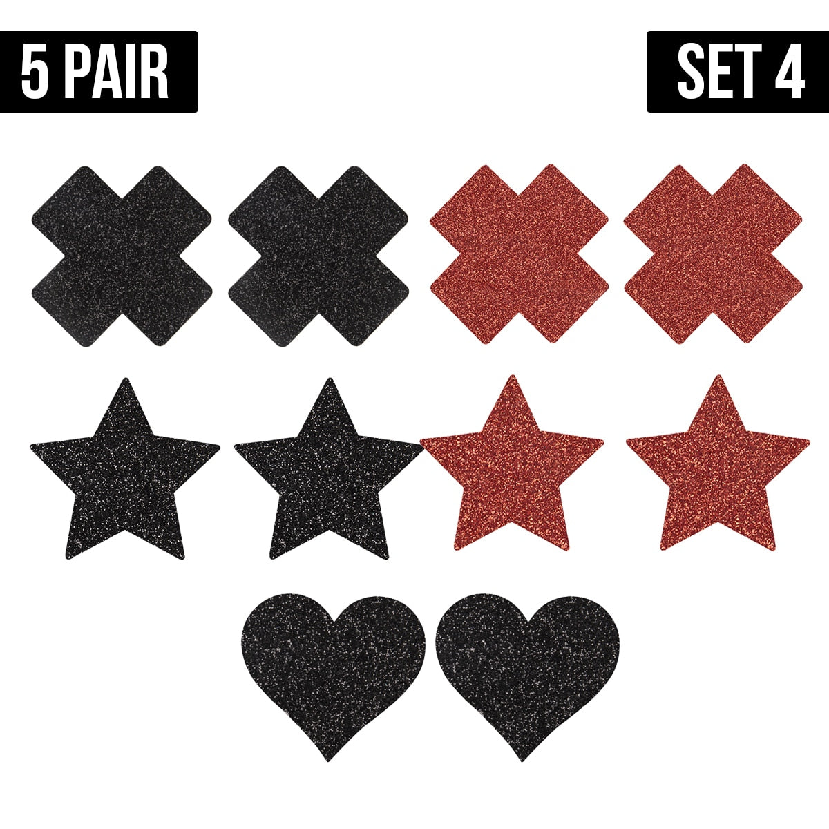 Disposable 5 Piece Nipple Sticker Set