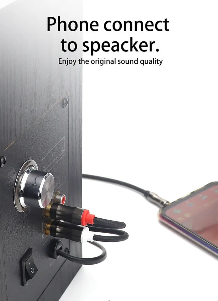 Premium Aux zu Cinch Kabel 3,5mm Klinke Audio 2x Cinch RCA Stecker auf Klinke