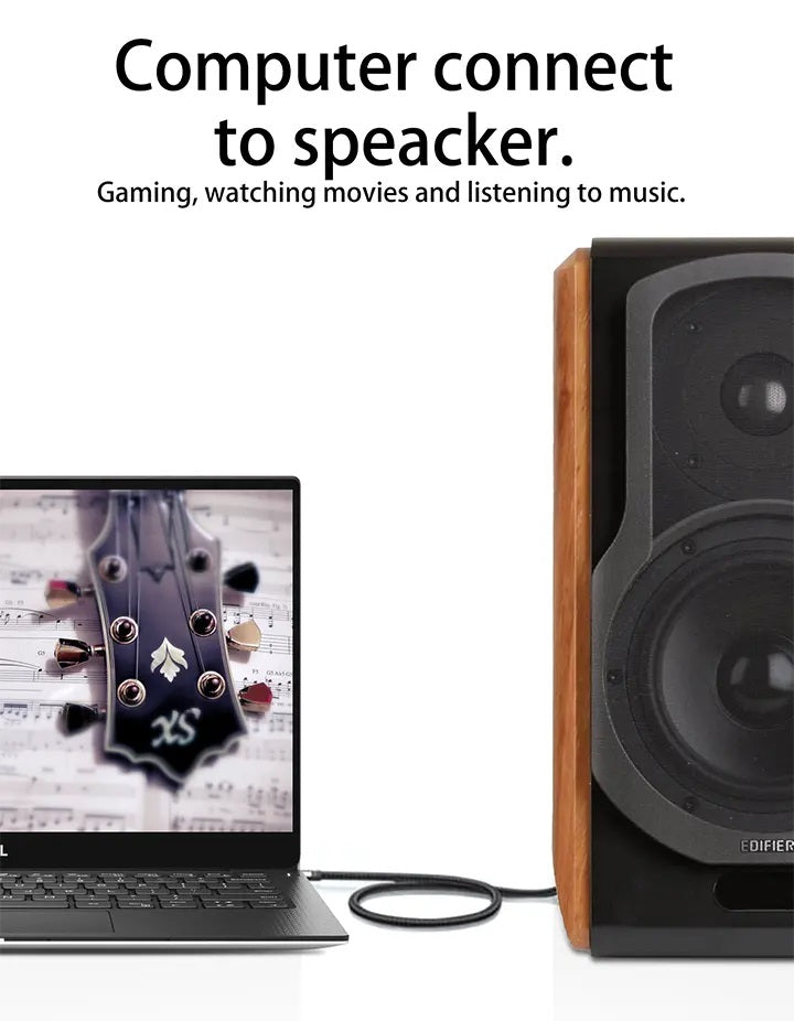 Premium Aux zu Cinch Kabel 3,5mm Klinke Audio 2x Cinch RCA Stecker auf Klinke