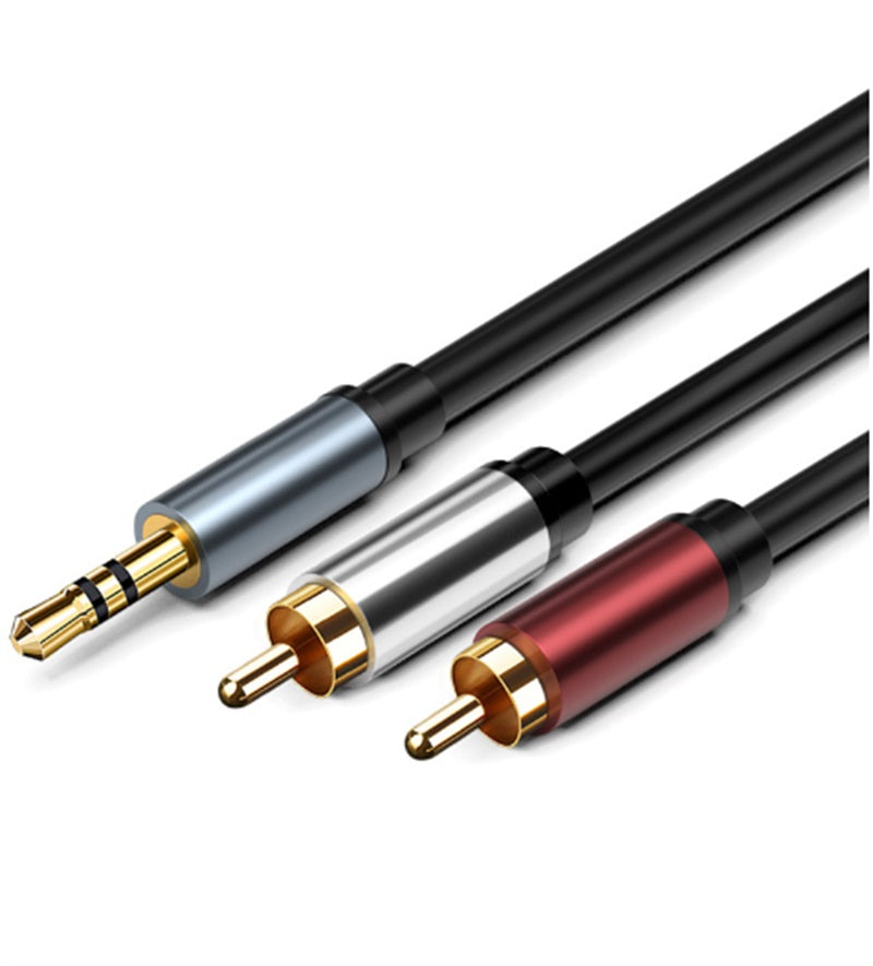 Premium Aux zu Cinch Kabel 3,5mm Klinke Audio 2x Cinch RCA Stecker auf Klinke