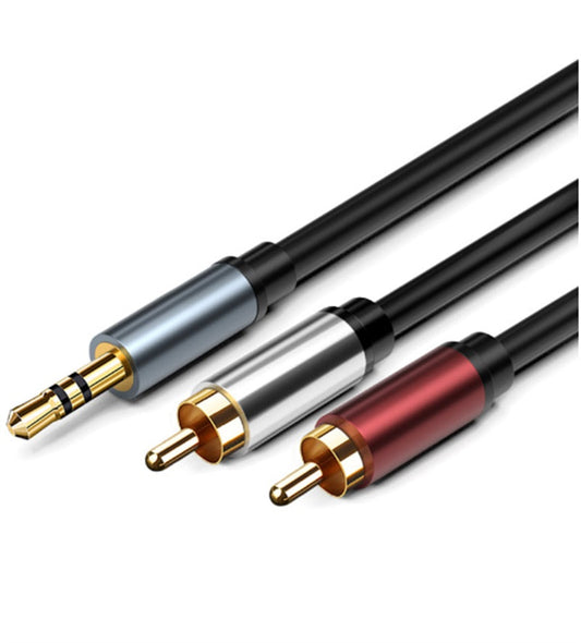 Premium Aux zu Cinch Kabel 3,5mm Klinke Audio 2x Cinch RCA Stecker auf Klinke