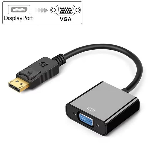 DP zu VGA Adapter DisplayPort Stecker auf VGA Buchse Konverter PC Mac Vergoldet