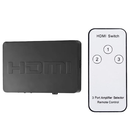 3-in-1-out HDMI Switch Umschalter Fernbedienung Ultra HD 4K oder Full HD 1080p