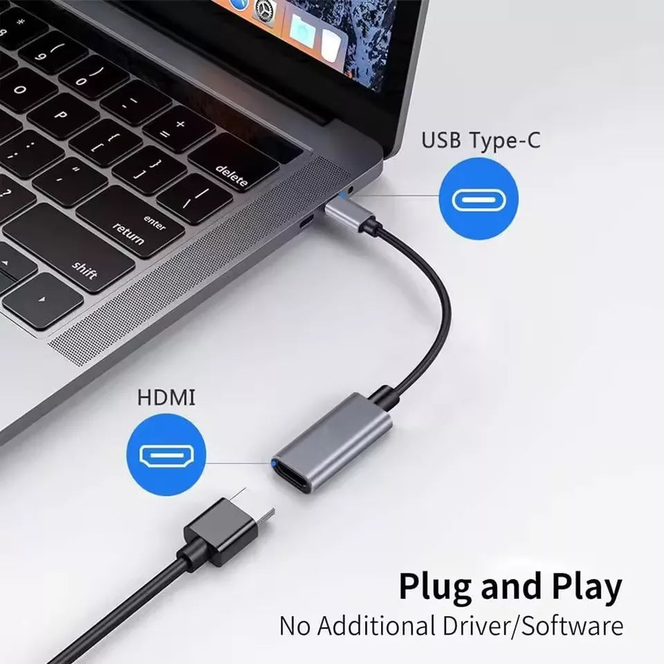 USB-C zu HDMI Adapter 4K UHD Typ C auf HDMI für Samsung Galaxy Huawei Xiaomi TV