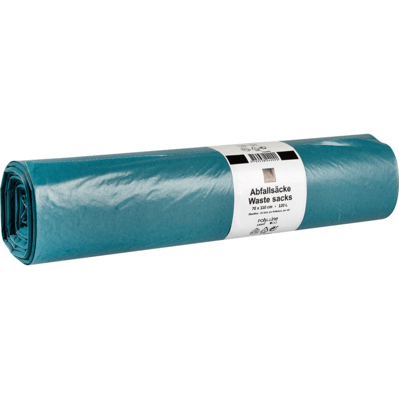 Abfallsäcke 120 L, 700x1100 mm, 30 my LDPE, Blau    | Rolle (25 Beutel)