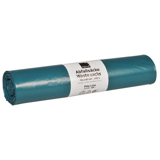 Abfallsäcke 120 L, 700x1100 mm, 38 my, LDPE, Blau    | Rolle (25 Beutel)