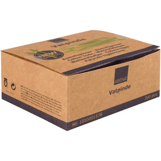 Wattestäbchen, 7,5 cm, Bambus/Baumwolle  | Packung (200 Paare)