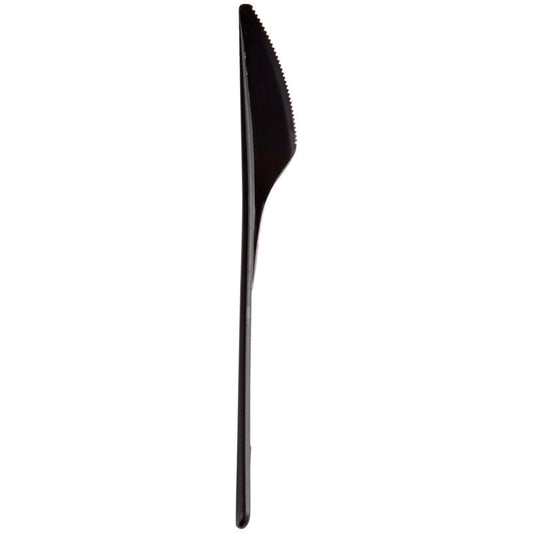Mehrweg Messer, 18,7cm, schwarz, PP  | Packung (50 Paare)
