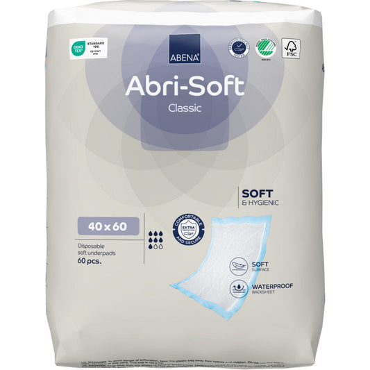 Einweg-Unterlage, Abri-Soft Classic, 40x60 cm,  Blau  | Packung (60 Paare)