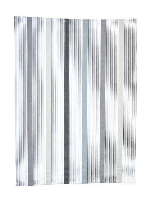 Geschirrtuch Streifen grau/schwarz Multi