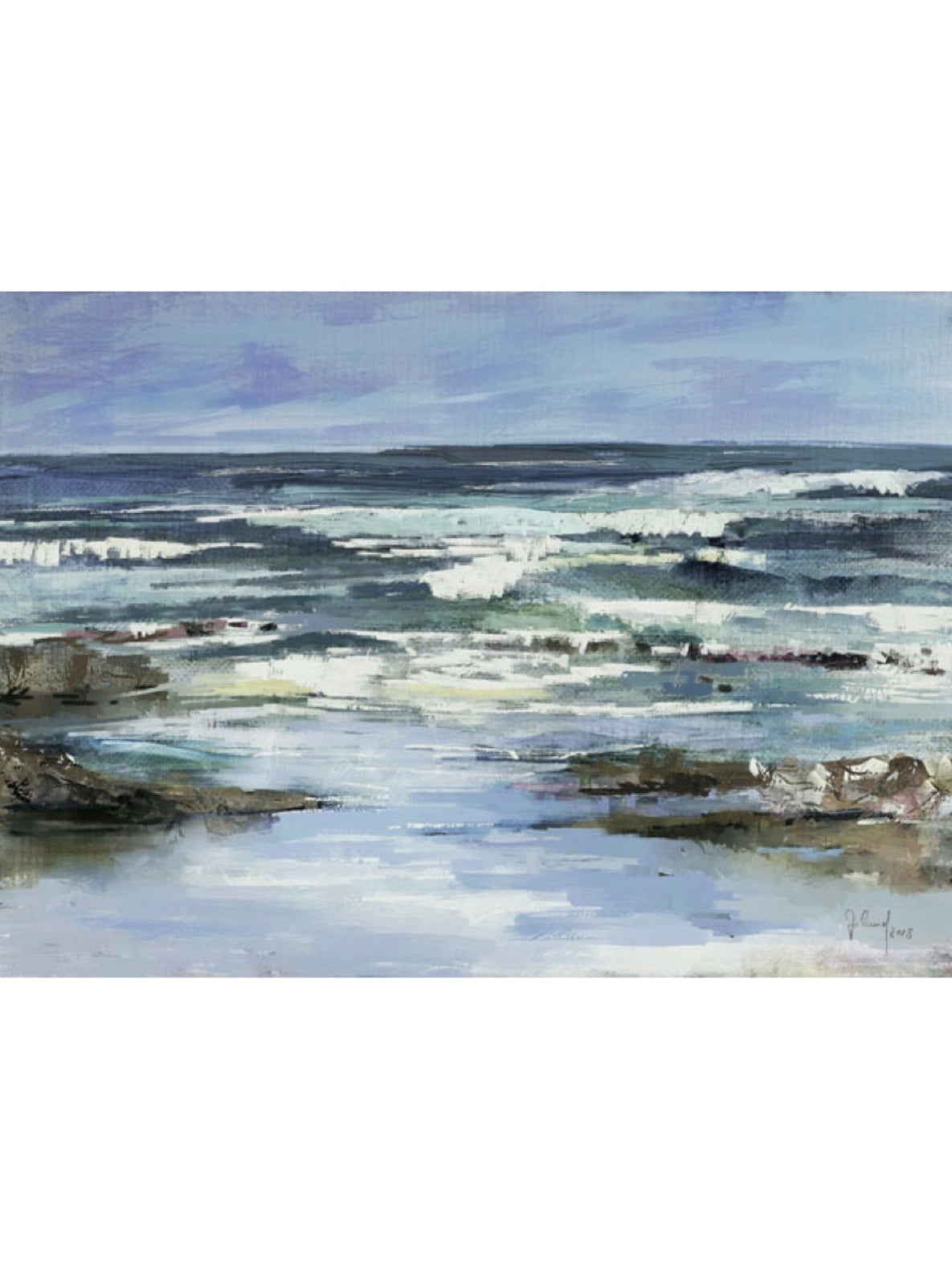 Kunstdruck „Brandung“ auf Leinwand, Georg Ireland