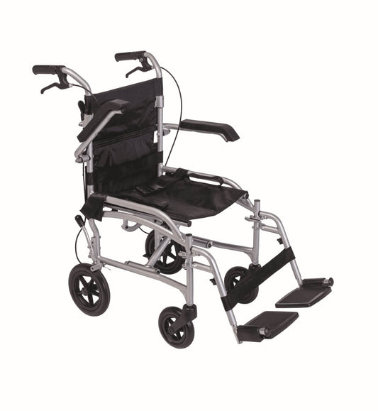 Transferstuhl & Transportrollator – faltbar, 10,6 kg & 100 kg belastbar