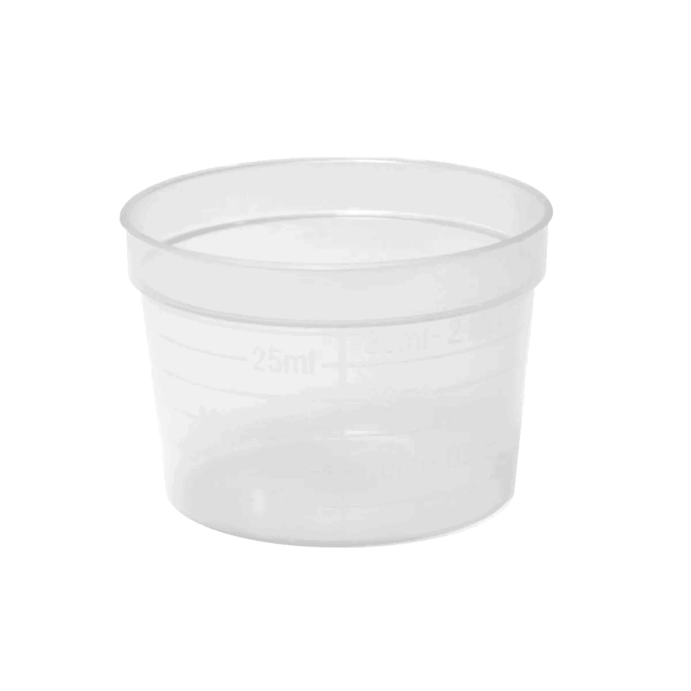 AMPri PP medicine cups 30 ml, graduated, assorted colors - 2000 pieces