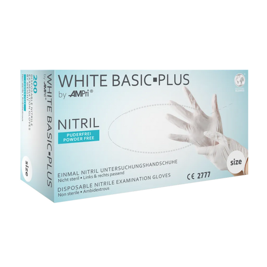 AMPri BASIC-PLUS Nitrile Gloves, Powder-Free, Assorted Colors | Box (200 pieces)