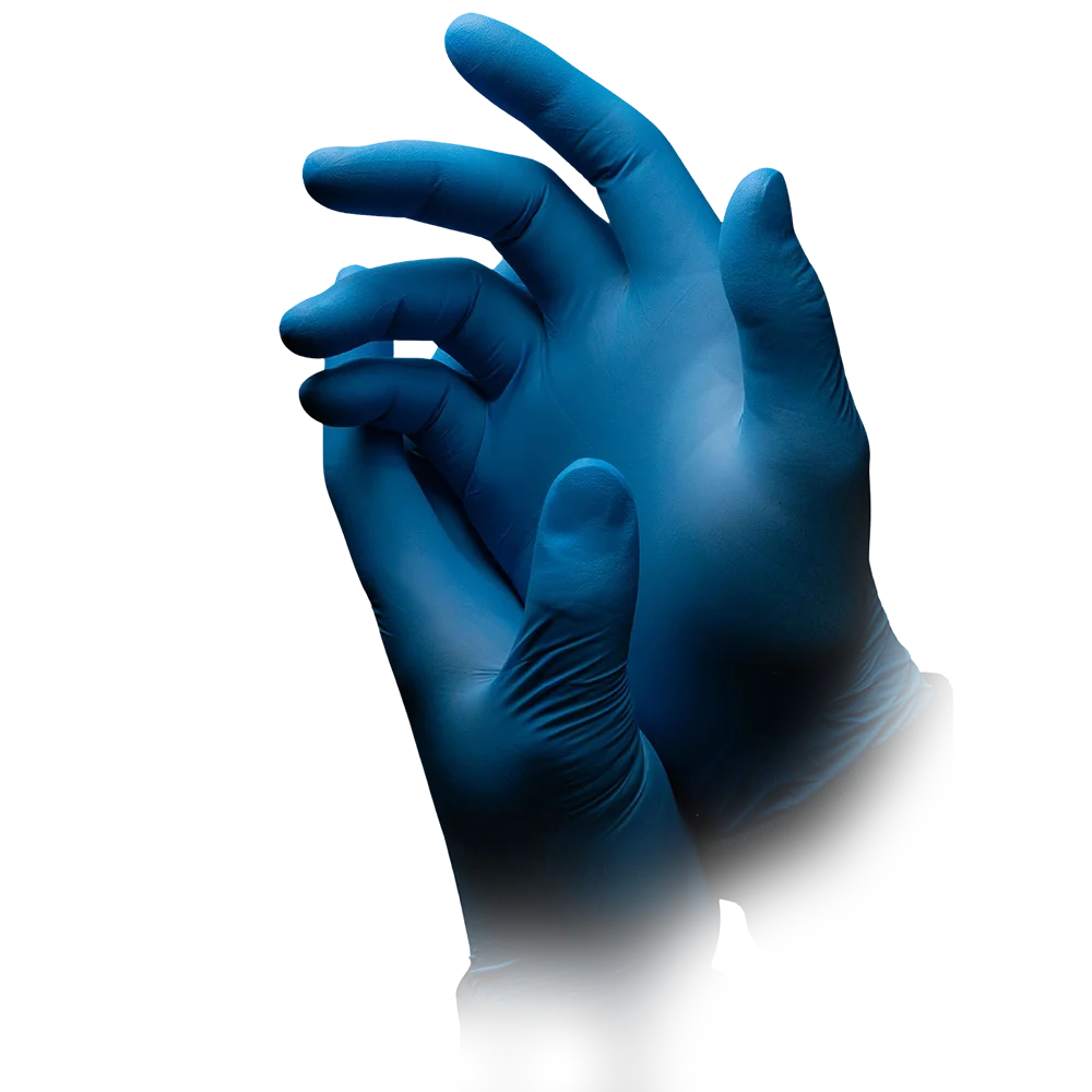 AMPri BLUE ECO-PLUS Nitrile Gloves, Powder-Free, Blue