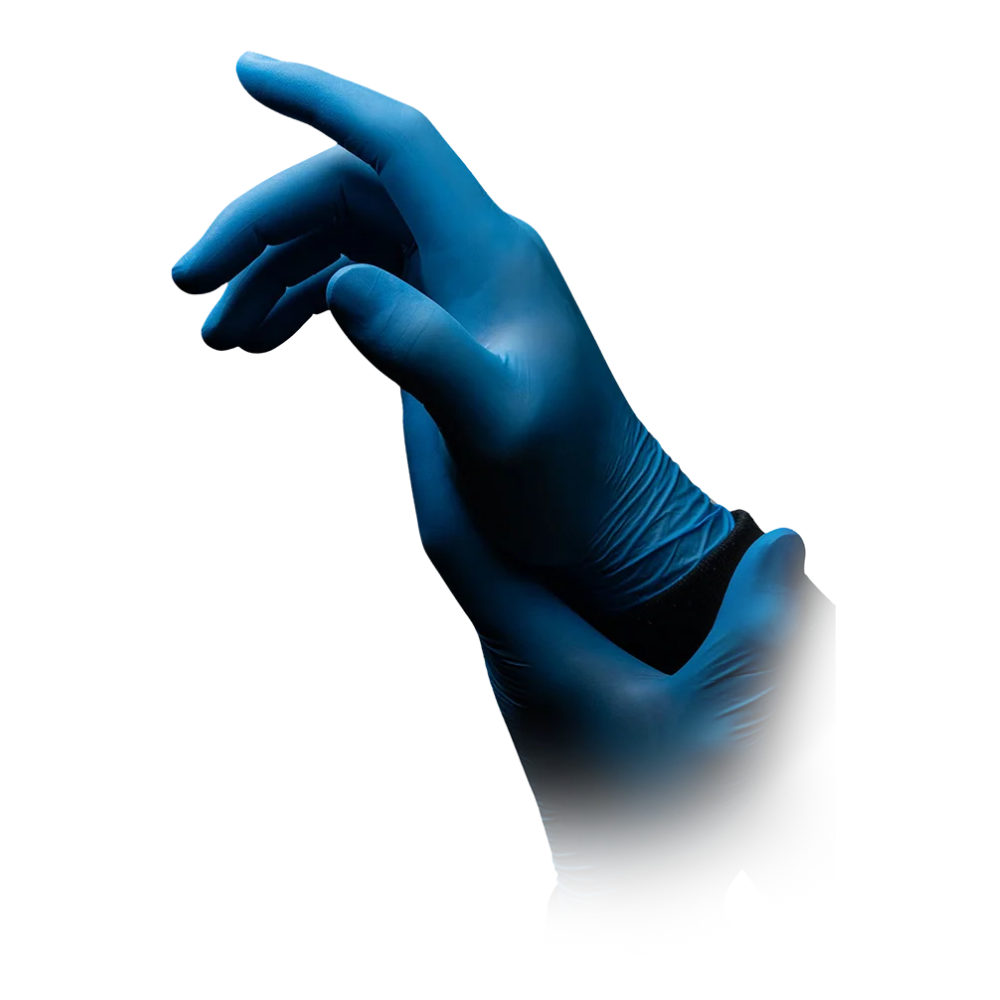 AMPri BLUE ECO-PLUS Nitrile Gloves, Powder-Free, Blue