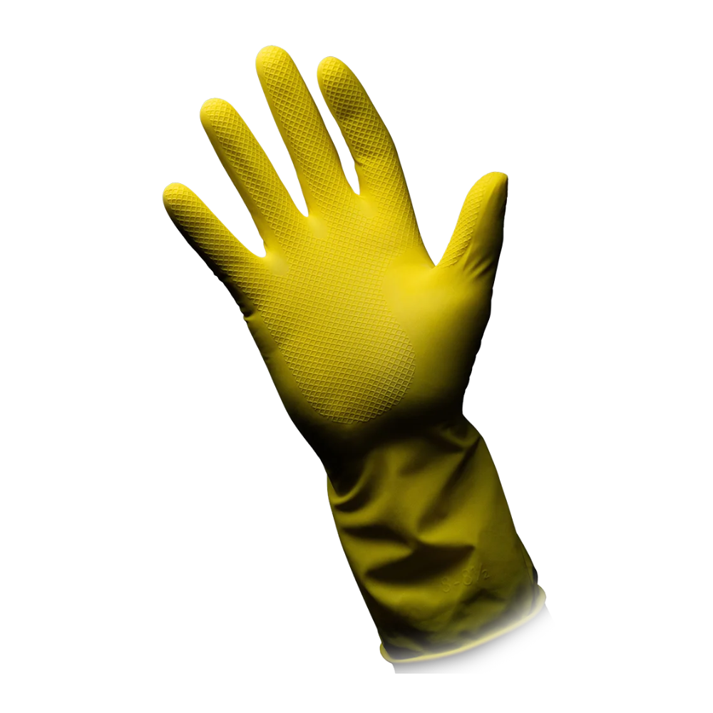 AMPri CLEAN-COMFORT Latex Household Gloves, Powder-Free, Various Colors