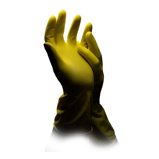 AMPri CLEAN-COMFORT Latex Household Gloves, Powder-Free, Various Colors