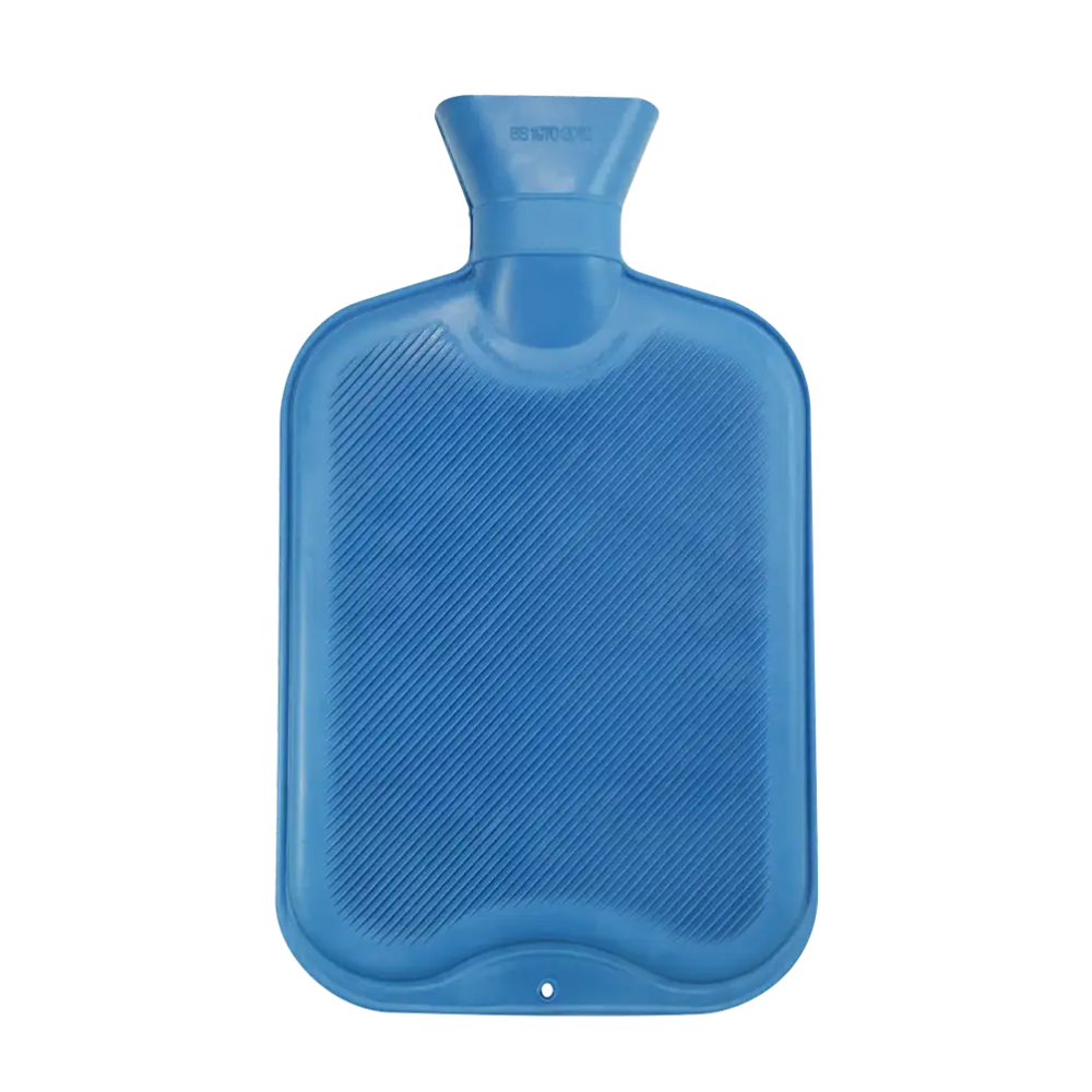 AMPri Gummi Wärmflasche mit Schraubverschluss 2 Liter, Blau und Rot | Packung (1 Stück)