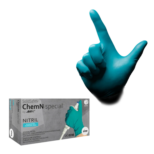 AMPri SolidSafety ChemN Special Nitrile Chemical Protective Gloves S - XXL