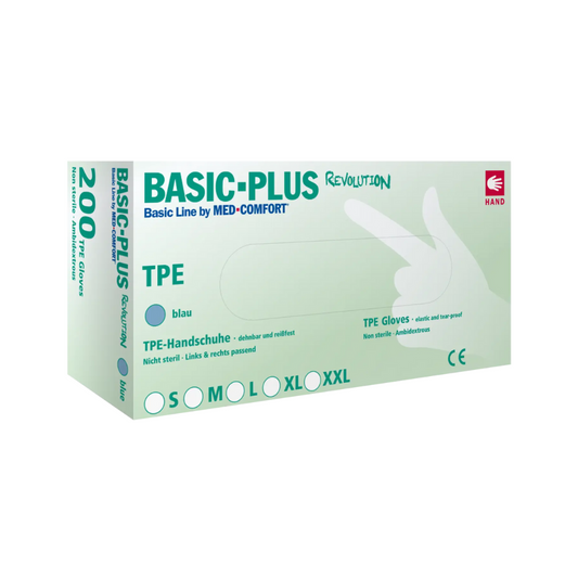 AMPri TPE gloves in blue, powder-free - 200 gloves