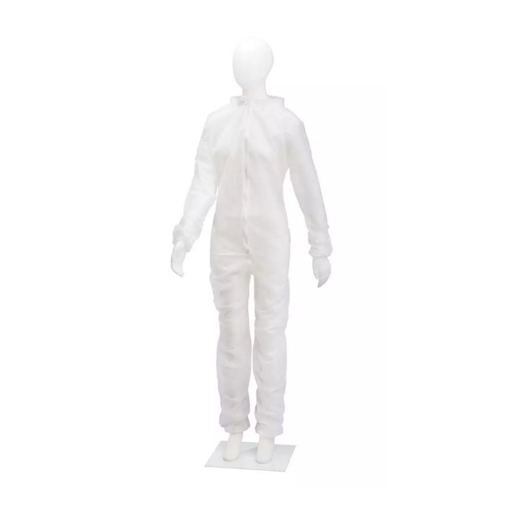 AMPri MED-COMFORT PP Disposable Coverall with Stand-Up Collar and Zipper, M - XXXL