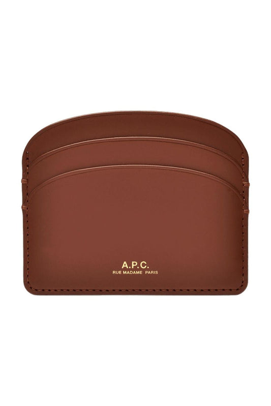Demi-Lune Card Holder - A.P.C. - Hazelnut - Leather