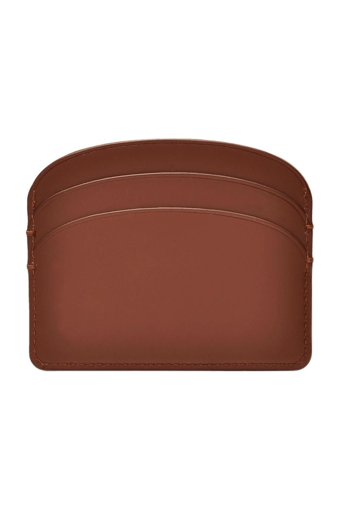 Demi-Lune Card Holder - A.P.C. - Hazelnut - Leather
