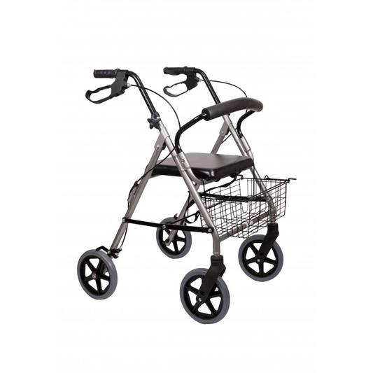 Aluminum rollator – 8.7 kg, foldable &amp; load capacity up to 100 kg, suitable for everyday use