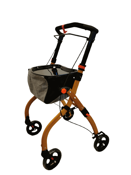 Indoor Rollator Vollholzoptik – 6,2 kg, bis 120 kg belastbar & Tasche