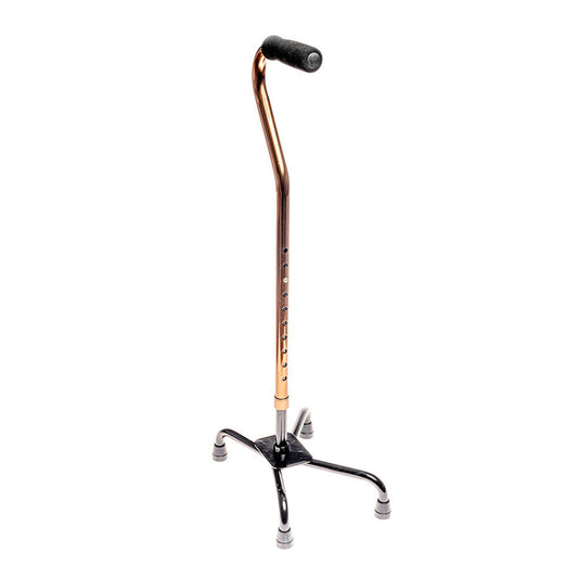 Vierfuß-Gehstock mit großem Standfuß – 70–95 cm, Aluminium