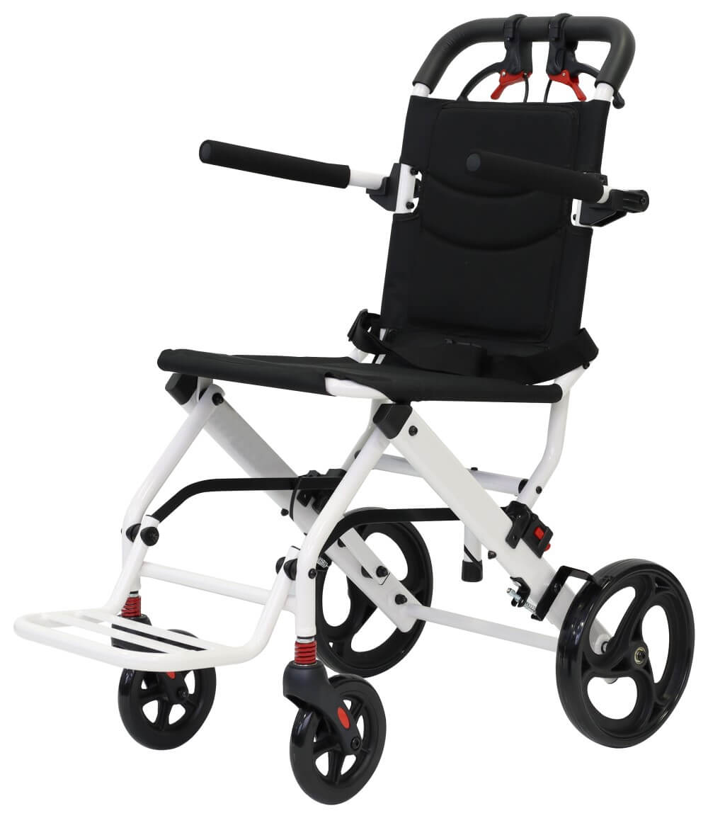 Super Leichter faltbarer Transportrollstuhl aus Alu, 7,5 kg