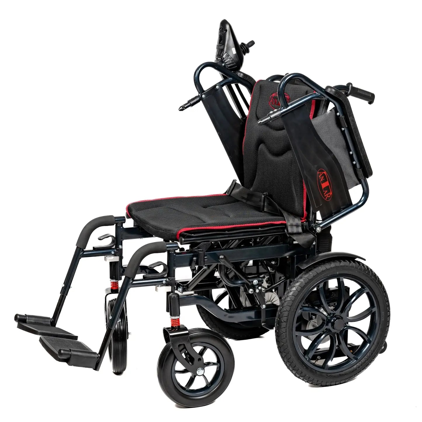 Rafknúinn hjólastóll frá Antar úr svörtu kolefnisstáli – AT52332